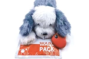 Kisspaws Heartbeat Plush Toy for Dogs Puppy Cats Pet Anxiety Relief and Calming Sleep Aid Pet Comfort Companion Toy