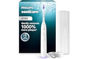 Philips Sonicare 6100 Series Electric Toothbrush - Next-Generation Sonicare Technology, Pressure Sensor, 6 Brushing Settings,