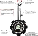 ATsafepro Tyre Pressure Gauge 4 bar 60 psi Dial 1.5in ANSI B40.1 view 2