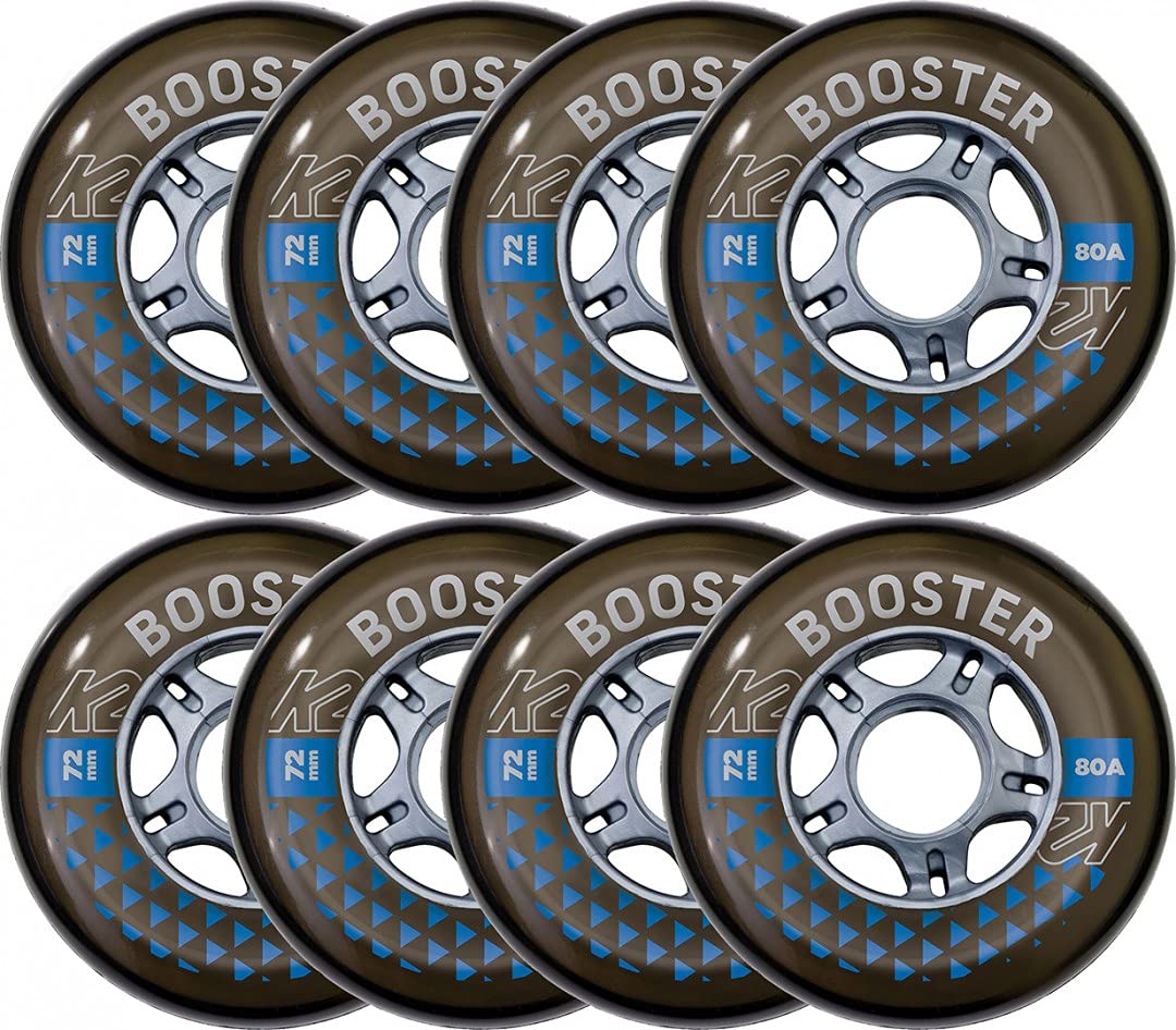 K2 Skates Booster 72mm 80A 8-Wheel Pack W ILQ 5 - Black - 30F3005