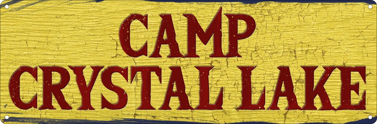 Camp Crystal Lake Slim Tin Sign 30.5x10.1cm