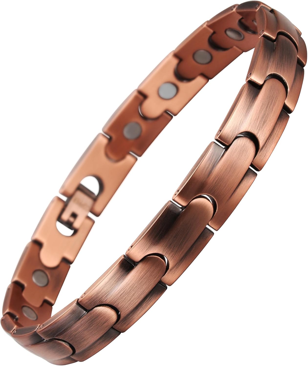 2 Stück Kupferarmband Herren - Massiv Kupfer Mit Magneten Gegen Gelenkschmerzen