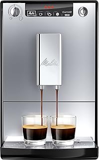 Melitta Caffeo Solo E950-103 Schlanker Kaffeevollautomat mit Vorbrühfunktion | 15 Bar | LED-Display | höhenverstellbarer Kaffeeauslauf | Herausnehmbare Brühgruppe |Silber