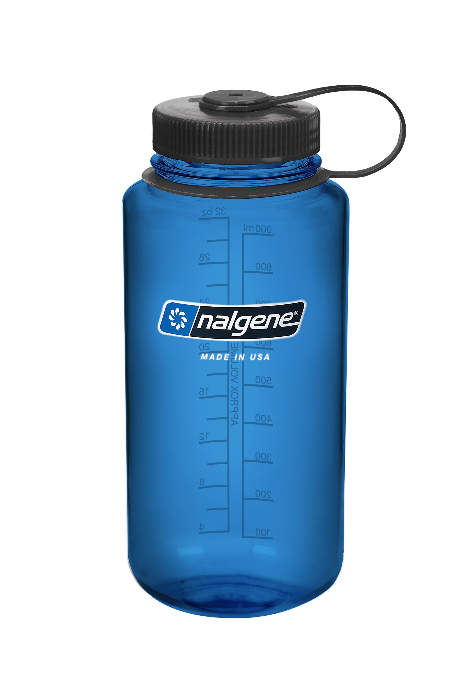 Nalgene BPA Free Tritan Wide Mouth Water Bottle, 1Quart, Slate Blue on