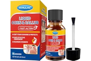 MYMULIKE Liquid Corn Remover, Corn Removers for Toes, Fast Acting, Safe Removes Corns Fast Extra Strength for Kids and Adults, 15ml Liquid with 15PCS Cushions 10PCS Swabs (15ML*1)
