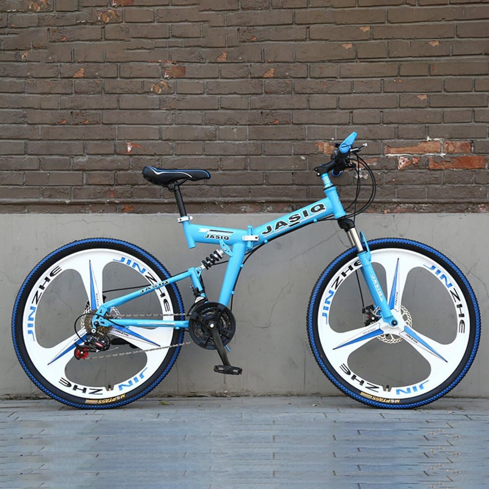 YEARLY Mountain Folding Bikes, Adults Folding Bicycles 21 Speed Student Gift Foldable Bikes