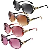 GGSTDDUP 4 Pack Oversized Sunglasses for Women, Large Frame Classic Trendy Lady Sunglasses UV400 Protection