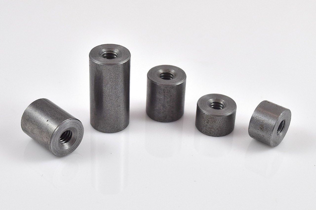 thumbnail image 2 of GFS 5/16-18 Threaded Weld Bungs – 4pc, 1/2" Stand-Off, 5/8" Diameter – 1018 Steel USA Made 2 of 2