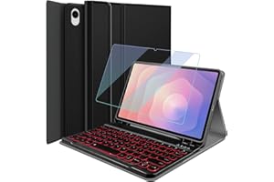 Backlit Keyboard Case for Samsung Galaxy Tab S11 5G 11 Inch 2025 Model (SM-X730/X736B) with Screen Protector, 7 Colors Light 