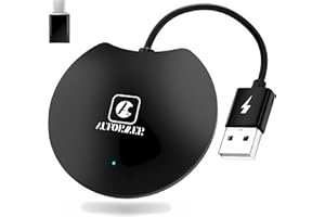 AUFORMER CarPlay Wireless Adapter, 2023 Newest Wireless CarPlay Adapter for iPhone, CarPlay Wireless Dongle for All OEM Wired CarPlay Cars, 5.8GHz WiFi Plug & Play No Delay Online Update (Black)