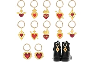 HUAAPLEVLA 10/12/20 Pcs Goth Boot Charms Alloy Shoe Charms with Spring Gate Ring for Women Boots Shoes Sneakers Decoration