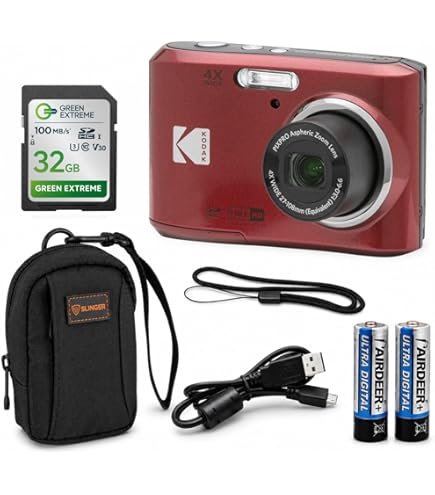 Amazon.com : Kodak PIXPRO FZ43 16 MP Digital Camera (Red) Bundle