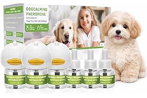 9 Packs Calming Pheromone Diffuser Kit, 3 Diffusers & 6 Refills for Dogs Reduce 180-Day Anxiety, Barking & Stress