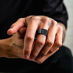 FindChic Customized Square Signet Rings Text
