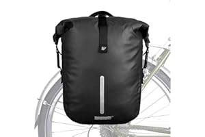 Rhinowalk Bike Pannier Bag, Waterproof Rack Bicycle Bag 20L, Bike Bag Shoulder Bag Laptop Pannier Backpack Professional Cycli