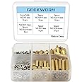 Geekworm Raspberry Pi Installation Tool 132 Pcs/Lot M2.5 Series Hex Brass Spacer/Standoff + Nuts + Screws w/Storage Case Rasp