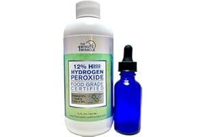 THE ONE MINUTE MIRACLE 12% Hydrogen Peroxide Medical Food Grade - 12 oz Bottle - Recommended by The One Minute Cure Book. Our Brand OMM is The Choice by Professional, Alternative Medicine, and Homeopathic Communities.