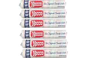 Necco The Original Wafer Candy, Enjoy all of the Different Flavors to yourself or Share with Someone, Timeless Classic Everyone is Sure to Enjoy - 2 Ounce Rolls (Pack of 6)