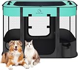 ROMANTIC BEAR Foldable Pet Playpen 100x80x60cm Portable Dog Cat Fence view 1