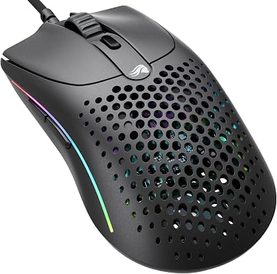 Gaming Model O 2 Wired Gaming Mouse - 59g Ultralight, FPS, 26,000 DPI, Motion Sync, 80M Click Rated Switches, 6 Programmable Buttons, Ambidextrous, RGB, PTFE Feet - Black