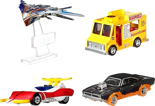 Hot Wheels Marvel Premium 4-Pack of Toy Cars, Trucks Vans Inspired by  Popular Comic Book Characters in 1:64 Scale in Kuwait Whizz 23627232011