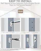 HOMGEN 8pcs Window Open Restrictors Locks with Keys & Screws for Kid Cat view 4