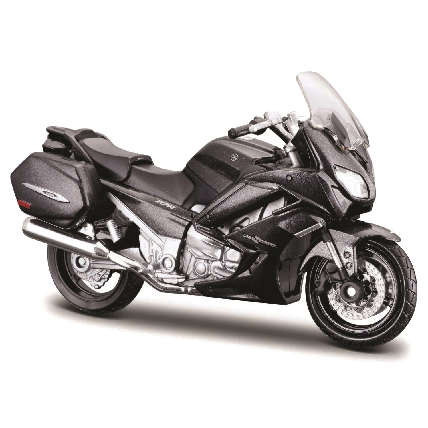 Bburago YAMAHA FJR1300 AS Motorbike - 1:18 Scale - Incredibly Detailed Die-Cast Replica Collectible Motorcycle Model, Black