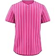 KXK Blank Baseball Jersey for Men Casual Button Down Shirts Short Sleeve Active Team Sports Uniform