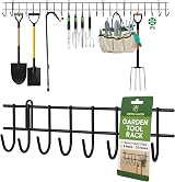 Green Haven 160cm Garden Tool Storage Rack Heavy-Duty Metal Organizer view 1
