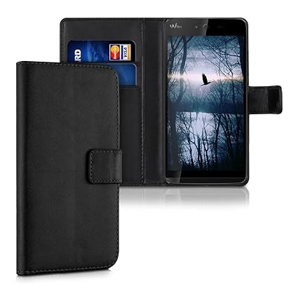 kwmobile Wiko Rainbow Jam Hülle - Kunstleder Wallet Case für Wiko Rainbow Jam mit Kartenfächern und Stand