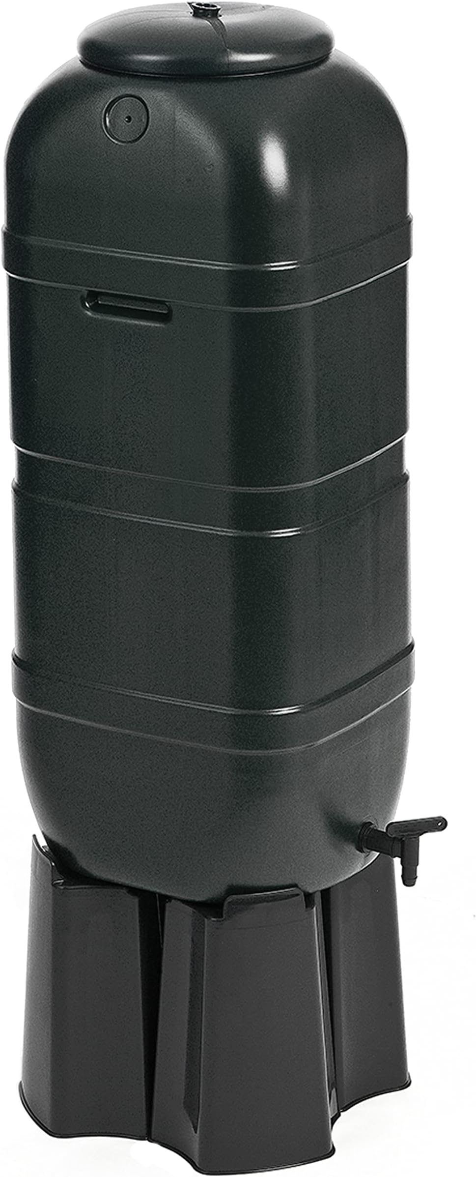 Strata 100L Water Butt Set with Stand Lid and Tap Black Slimline