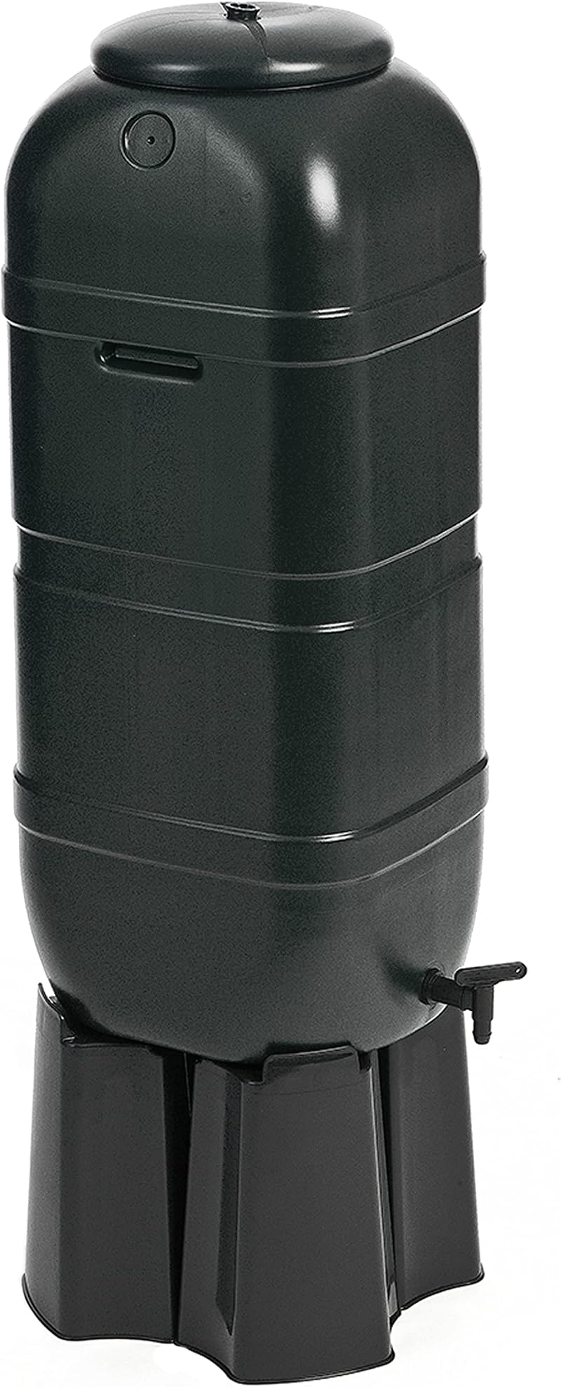 Strata 100L Water Butt Set with Stand Lid and Tap Black Slimline