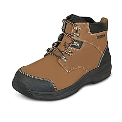 Orthofeet Men's Orthopedic Brown Leather Granite
