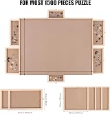 Ruication Jigsaw Puzzle Board 1500 Piece Wooden with 6 Drawers Storage System view 2