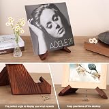 PUERSI Now Playing Vinyl Record Stand Wooden Display Rustic Brown view 3