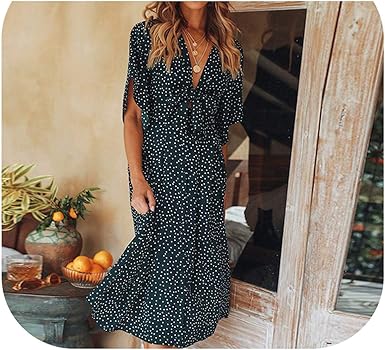 short sleeve boho dress