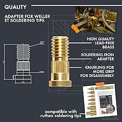 ruthex 2x Soldering Tips adapter for Weller series