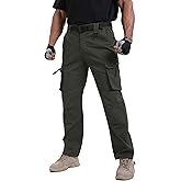 NATUVENIX Ripstop Men's Tactical Pants，Stretch Cargo Work Pants for Men Water Resistant Hiking Military Pants Relaxed Fit