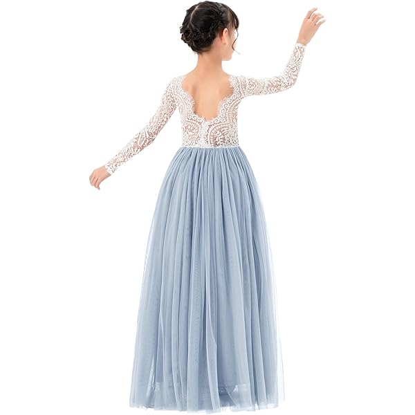 satin and lace long sleeve wedding dress A-line Queen Neckline Long Sleeve Lace Applique Satin Wedding Dress Wi –  Kexindaidd boutique store main image 0