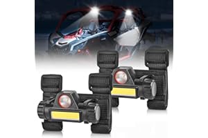 Nilight UTV Dome Light 2 PCS Spot Flood Combo Beam LED Interior Lights Universal 1.5”-2.0” Roll Bar Mount Lighting for ATV Can-Am Polaris RZR Dune Buggy Golf Cart Off-Road Vehicle Boat