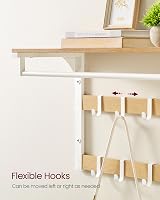 VASAGLE Wall-Mounted Coat Rack with Shelf and 10 Removable Hooks view 7