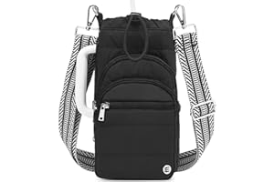 Water Bottle Holder with Strap, 40/32 oz Crossbody Water Bottle Carrier Bag with RFID Blocking, Sling Purse for Gym Hiking Wa