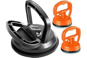 LILITUAN Car Dent Puller,3 PCS Powerful Suction Cup Dent Puller Dent Remover Tool Car Dent Removal Kit and Dent Repair Kit for Cars Body,Glass,Screen,Tiles Lifting (1 Large Black+2 Small Orange)