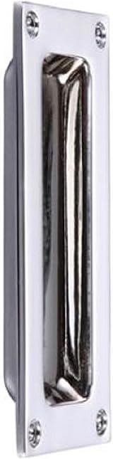 Zoo Hardware FB90 Rectangular Flush Door Pull Handle 102x45mm Polished Chrome view 2