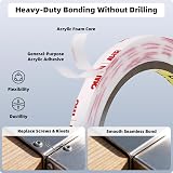 Bulina Double Sided Mounting Tape 12.5mm x 4.7m 4950 White Heavy Duty 1.1mm view 2