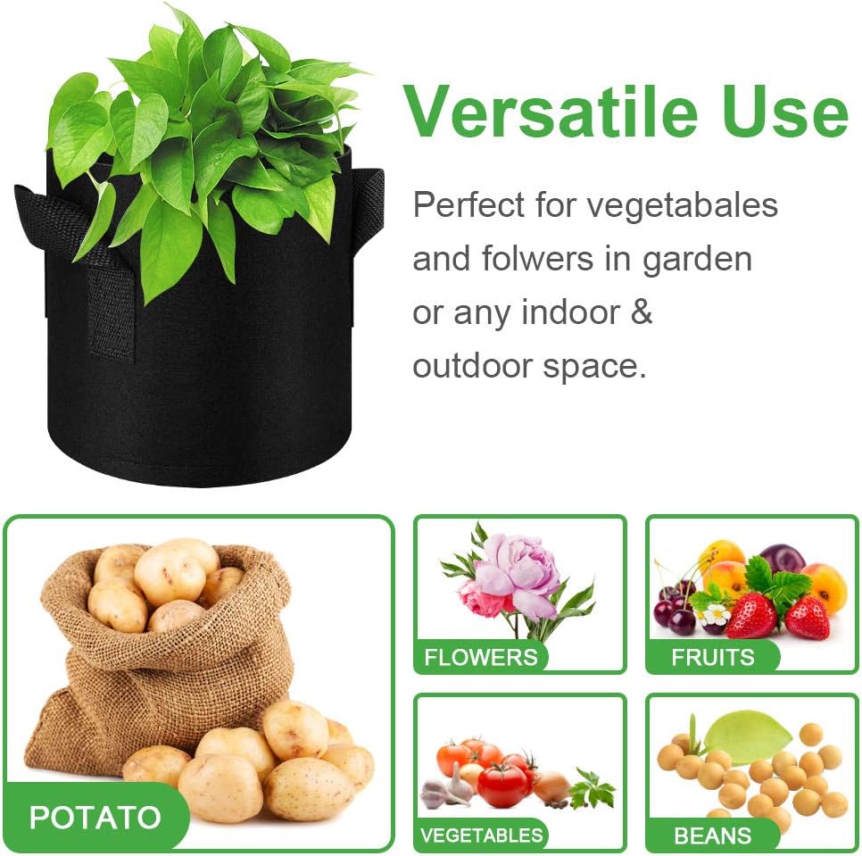 5 Pack Vegetable Grow Bags - Image 4