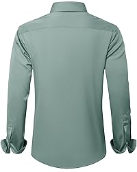 J.VER Men's Dress Shirts Solid Long Sleeve Stretch