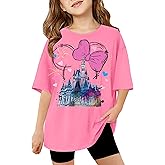 Magic Kingdom Shirts for Girls Oversized Magical Castle Birthday T-Shirt Kids Cute Holiday Family Vacation Trip Tee