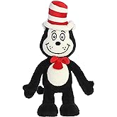 Aurora Whimsical Dr. Seuss Cat in The Hat Armature Stuffed Animal - Magical Storytelling - Officially Licensed - Black 8 Inches