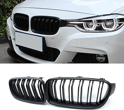 Amazon Com F30 Grille Abs Front Replacement Kidney Grill For 3 Series F30 F31 Matt Black Automotive